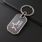 Branded Metal Keychain – Custom Name & Logo Engraving