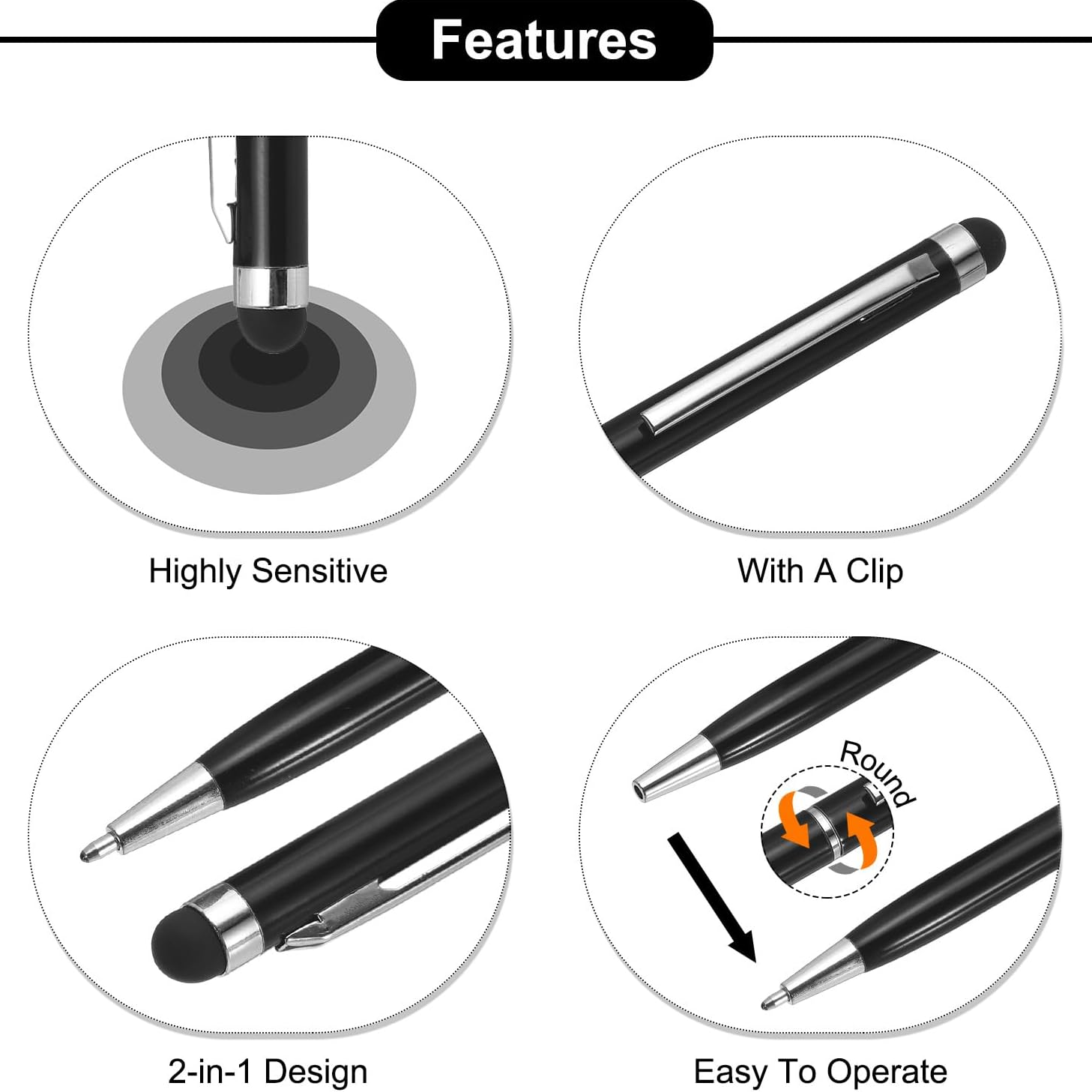 2-in-1 Metal Stylus Ballpoint Pen | Customised Pen with Name & Logo - Corporate Gift