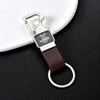 Metal Keychain with Leather Strap & Bottle Opener – Business Gifting
