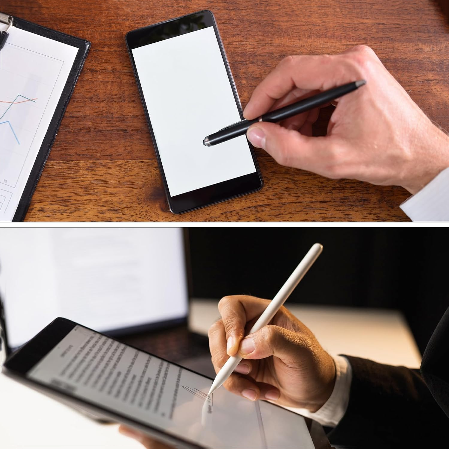 2-in-1 Metal Stylus Ballpoint Pen | Customised Pen with Name & Logo - Corporate Gift