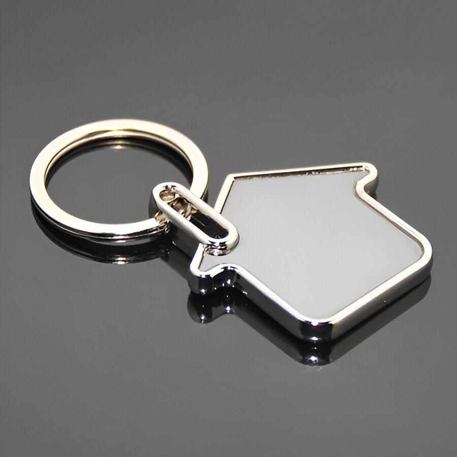 Personalized House Shape Keychain