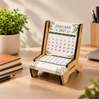 Bamboo Chair-Shaped Seed Paper Calendar – Eco-Friendly Corporate Gift