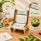 Bamboo Chair-Shaped Seed Paper Calendar – Eco-Friendly Corporate Gift