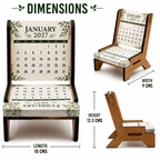 Bamboo Chair-Shaped Seed Paper Calendar – Eco-Friendly Corporate Gift