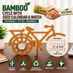 Bamboo Cycle Calendar & Watch with Seed Paper – Sustainable Corporate Gift