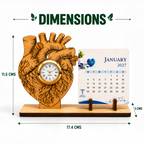 Bamboo Heart-Shaped Watch with Seed Paper Calendar | Sustainable Corporate Gift