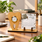 Bamboo Tooth-Shaped Watch with Seed Paper Calendar | Dentist & Dental Student Gift