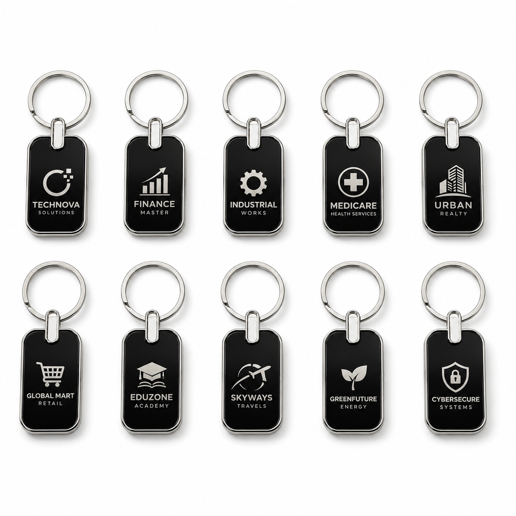 Personalized Metal Keychains - Round