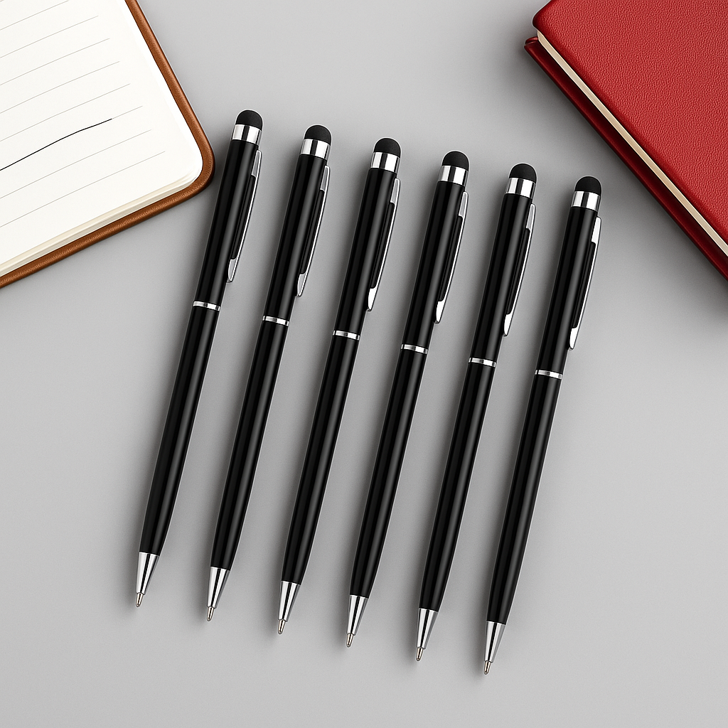2-in-1 Metal Stylus Ballpoint Pen | Customised Pen with Name & Logo - Corporate Gift