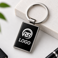 Rectangular Metal Keychain – Custom Logo & Name Engraving