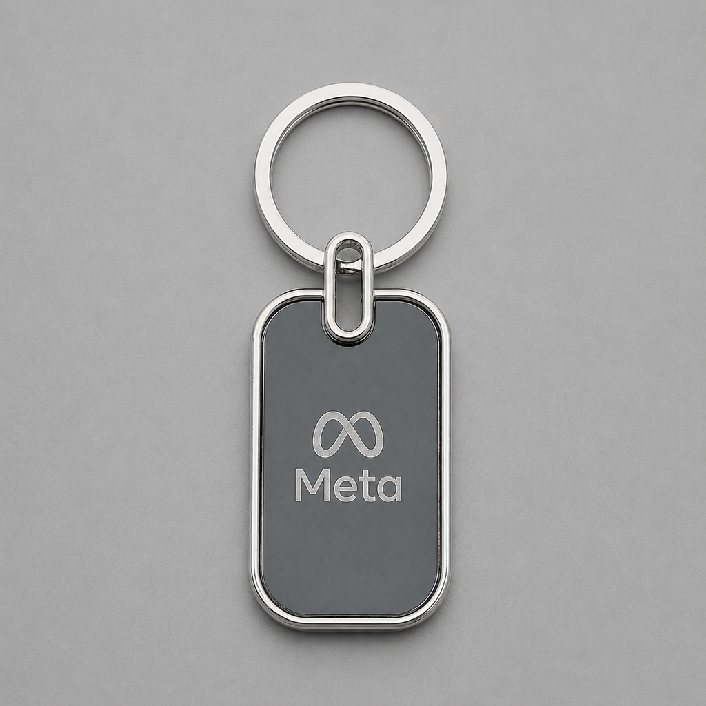Branded Metal Keychain – Custom Name & Logo Engraving
