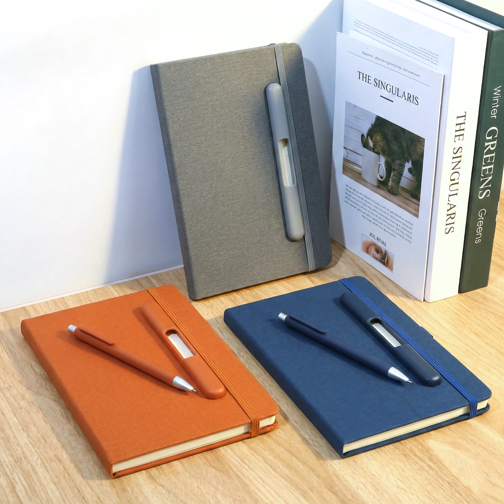 Professional A5 Notebook & Pen with Built-in Pen Slot | Corporate Gifts