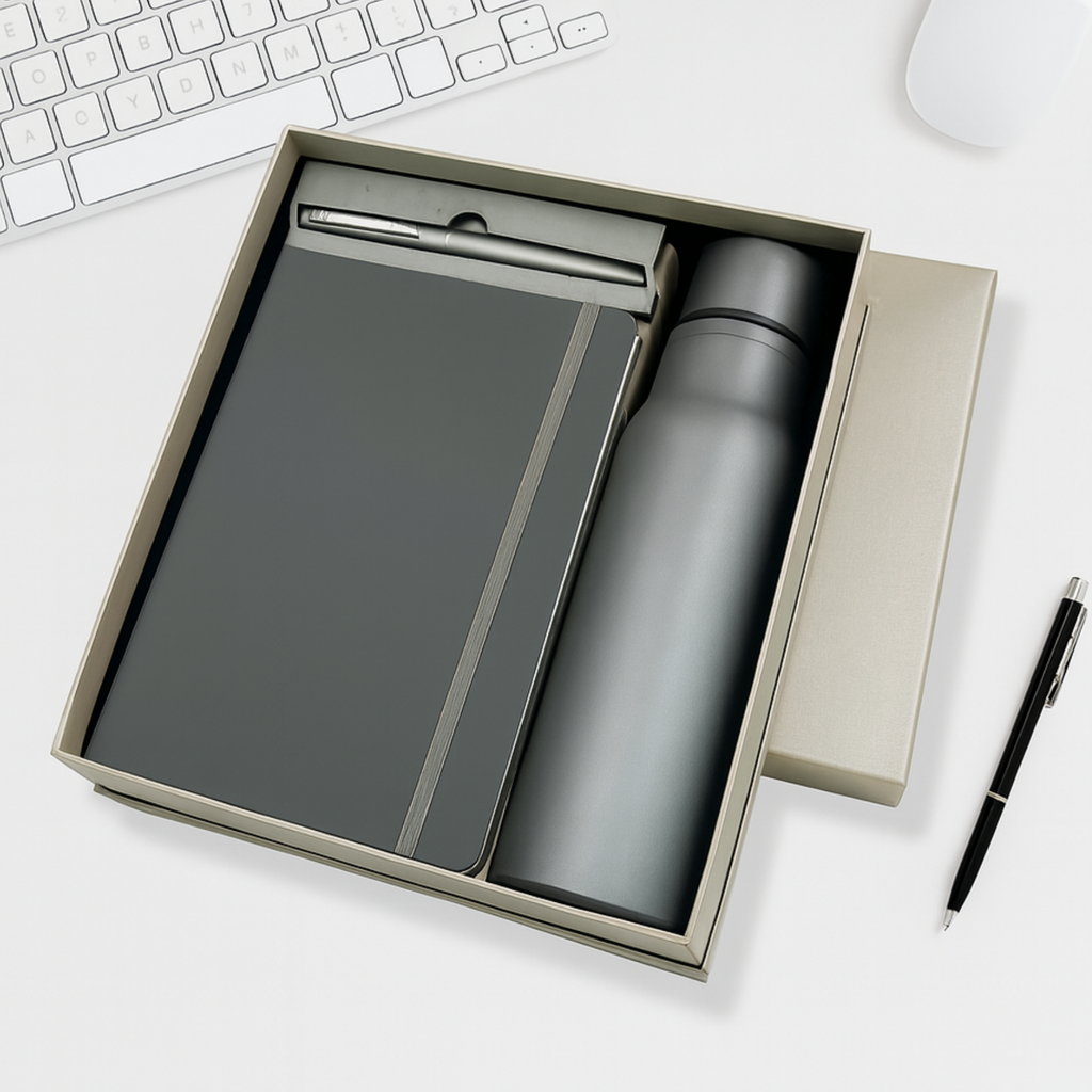 3 in 1 Personalized Corporate Gift Set | Diary, Pen & Bottle