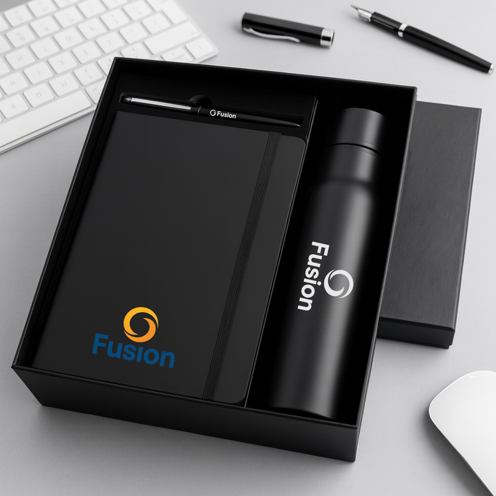 3 in 1 Personalized Corporate Gift Set | Diary, Pen & Bottle