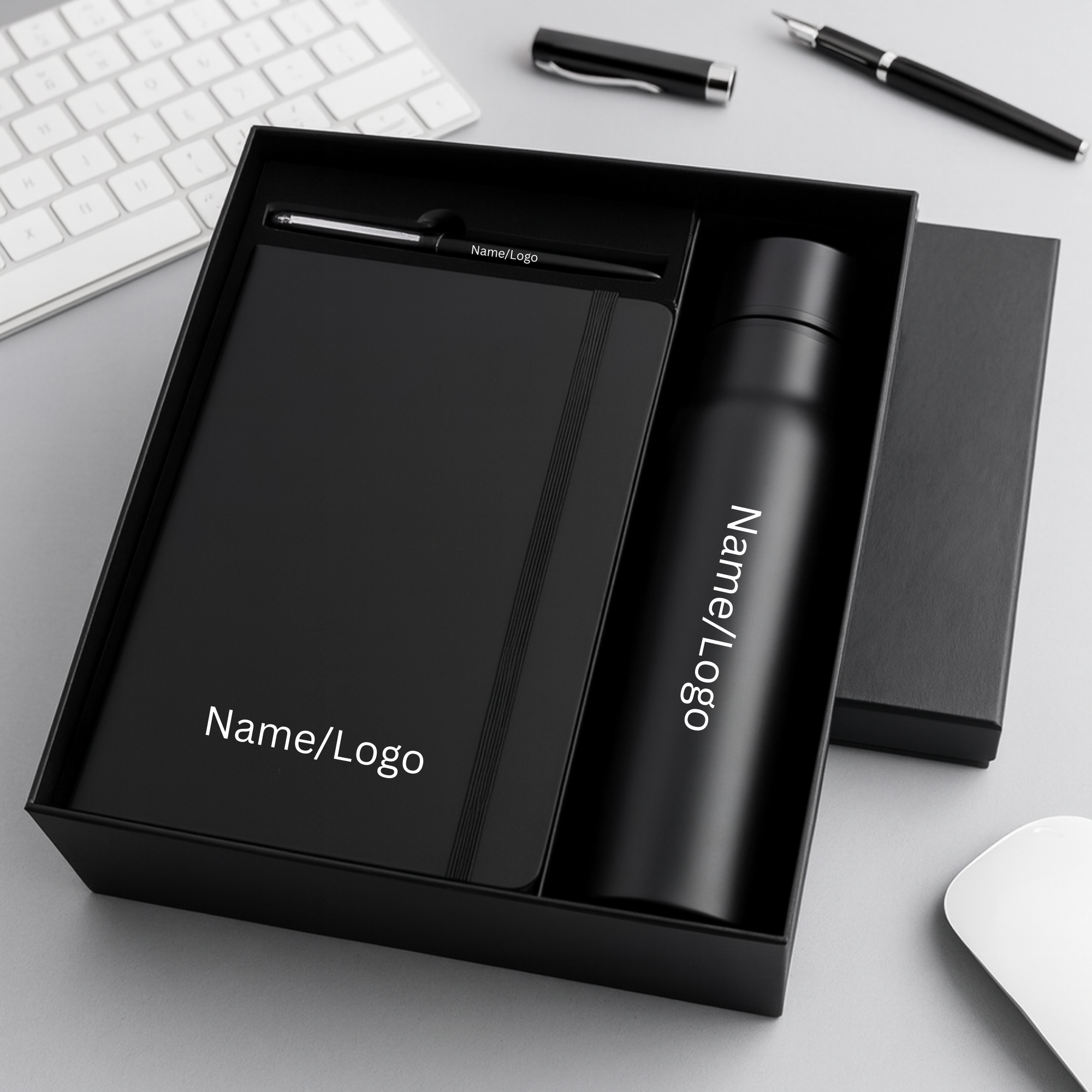 3 in 1 Personalized Corporate Gift Set | Diary, Pen & Bottle