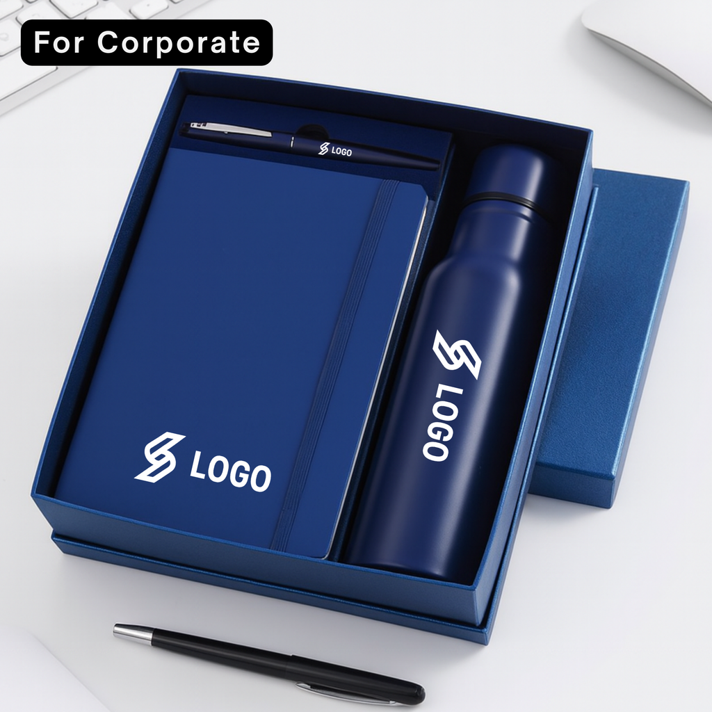 3 in 1 Personalized Corporate Gift Set | Diary, Pen & Bottle
