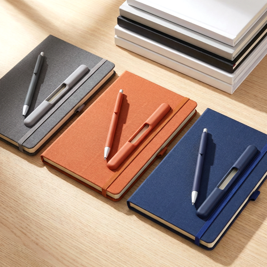 Professional A5 Notebook & Pen with Built-in Pen Slot | Corporate Gifts