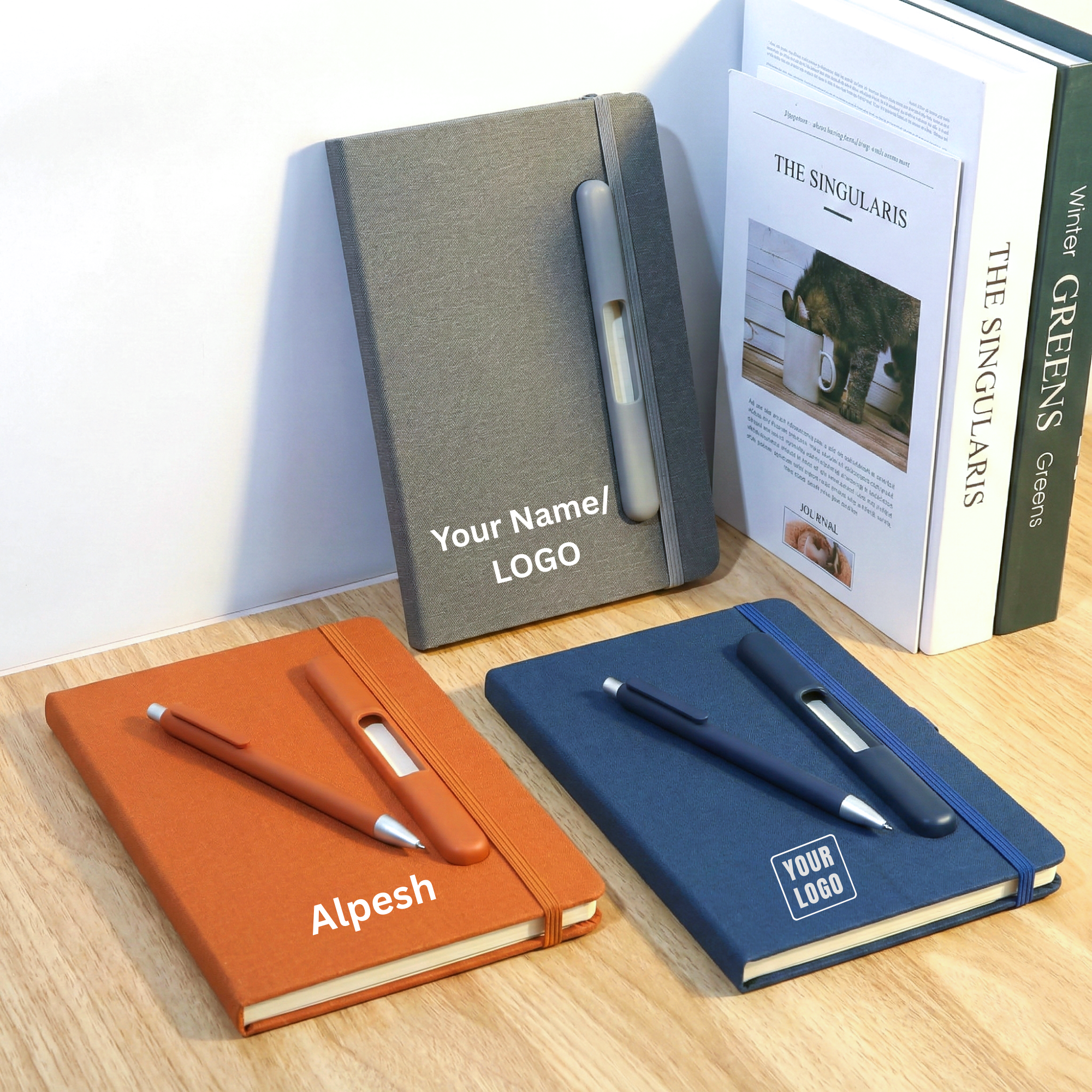 Professional A5 Notebook & Pen with Built-in Pen Slot | Corporate Gifts