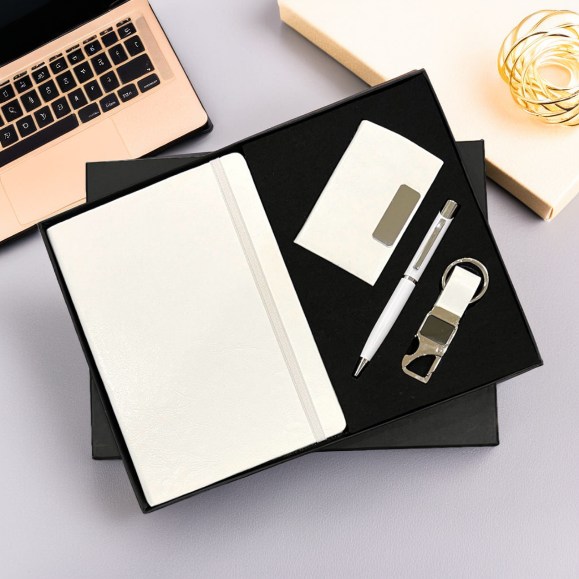 Customized Corporate Gift Set | Diary, Pen, Keychain & Cardholder