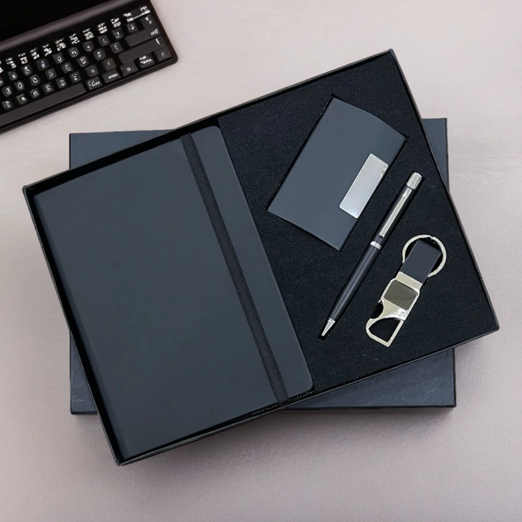 Customized Corporate Gift Set | Diary, Pen, Keychain & Cardholder