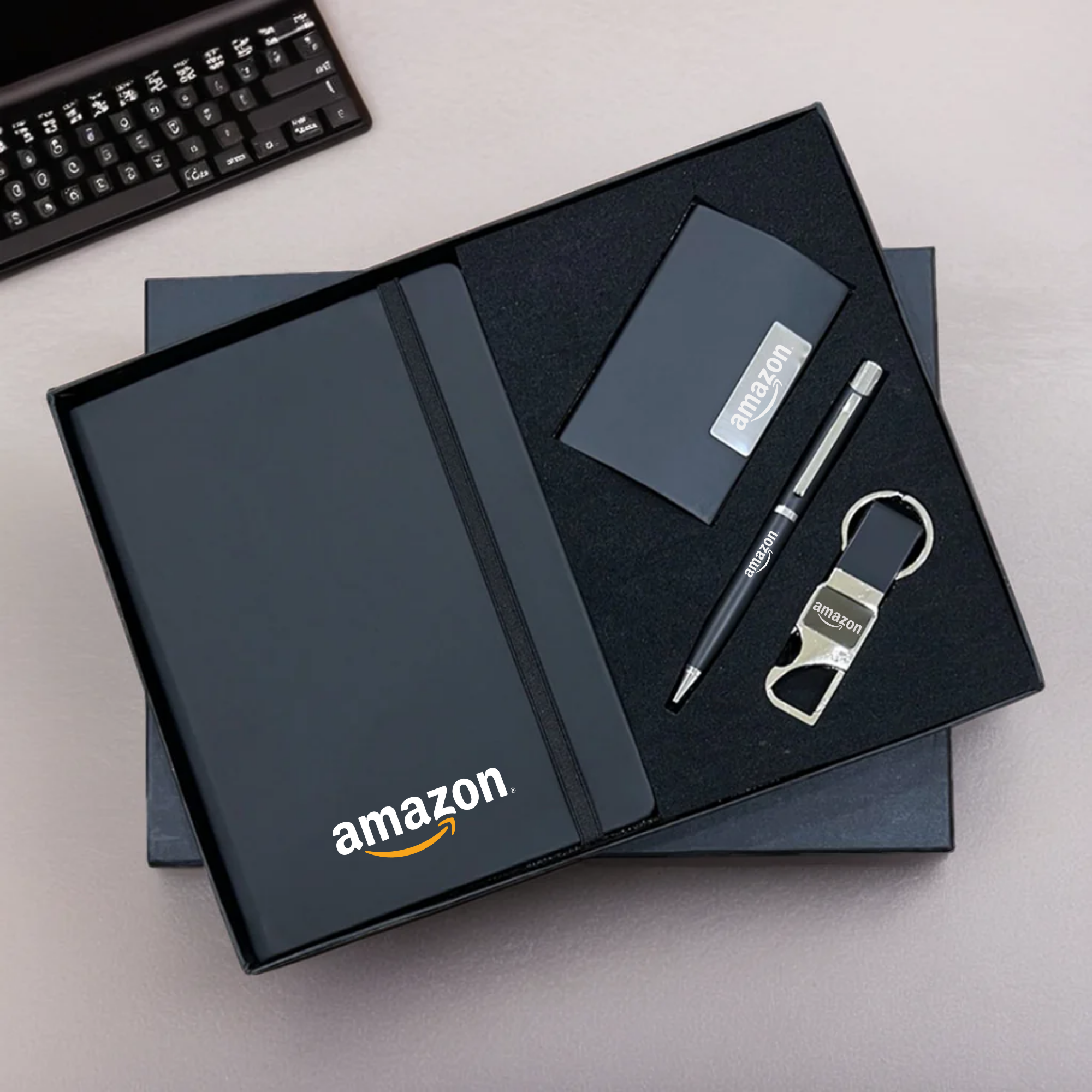 Customized Corporate Gift Set | Diary, Pen, Keychain & Cardholder