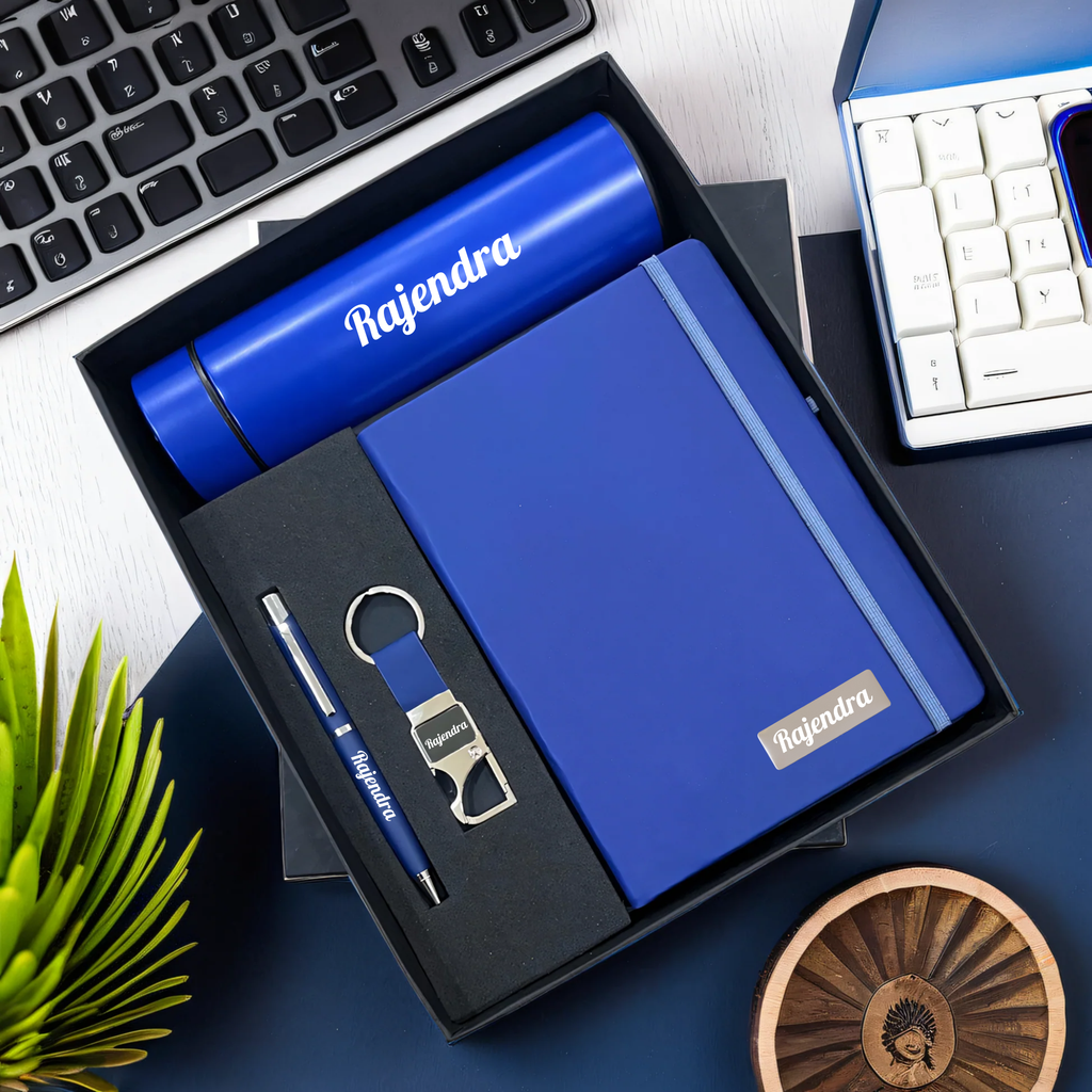 Corporate Gift Box for Employees & Clients – Custom Gift Set | Diary, Pen, Keychain, Bottle