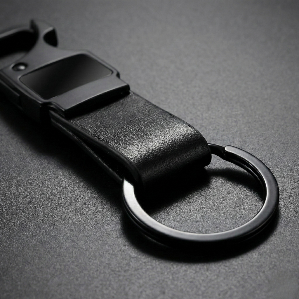 Matte Black Metal Keychain – Custom Branded Corporate Gift