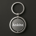 Rotating Metal Keychain with Custom Name Logo Printing