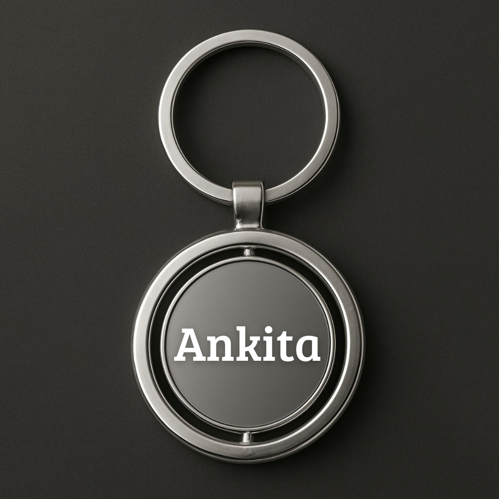 Rotating Metal Keychain with Custom Name Logo Printing