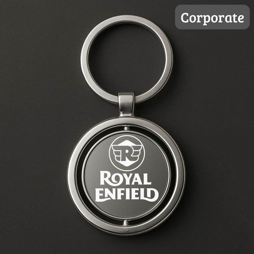 Rotating Metal Keychain with Custom Name Logo Printing