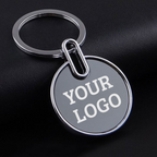 Round Metal Keychain – Custom Logo Engraving for Business Gifting