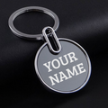 Custom Round Metal Keychain – Engrave Name or Logo