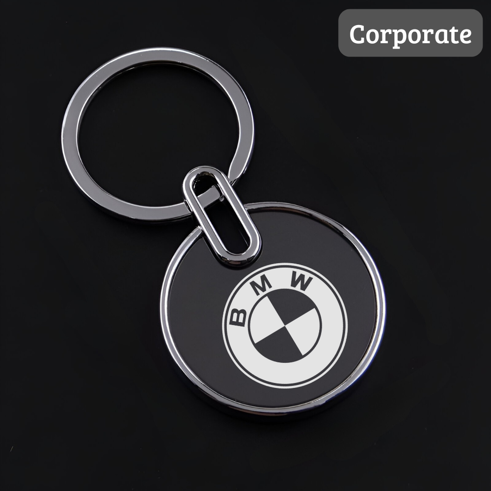 Custom Round Metal Keychain – Engrave Name or Logo