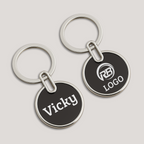 Round Metal Keychain – Custom Logo Engraving for Business Gifting