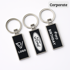 Custom Rectangular Metal Keychain – Branded Business Gift
