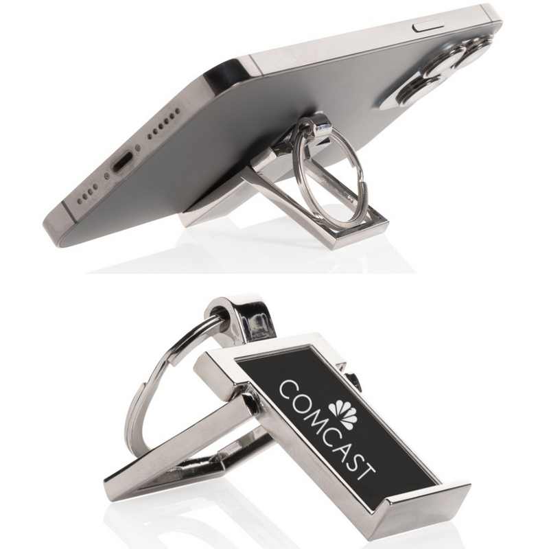 2-in-1 Metal Keychain & Mobile Stand – Corporate Promotional Gift
