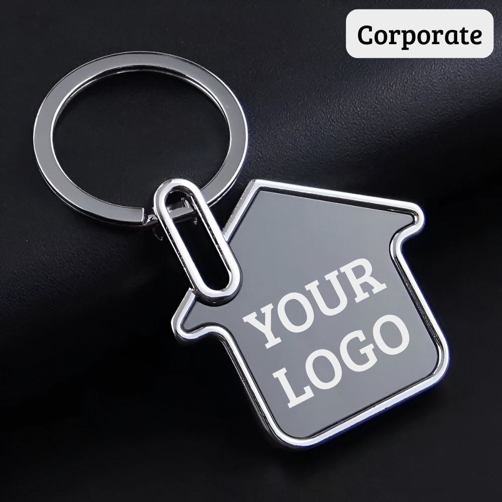 Personalized House Shape Keychain
