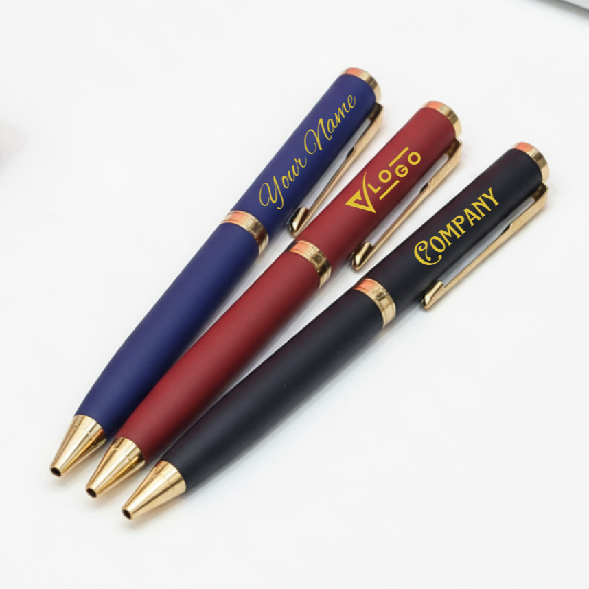 Personalised matte pen – Red Black Blue colour options – personal & corporate gift