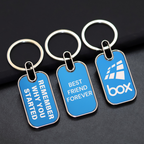 Blue Metal Keychain – Personalized Corporate Gift