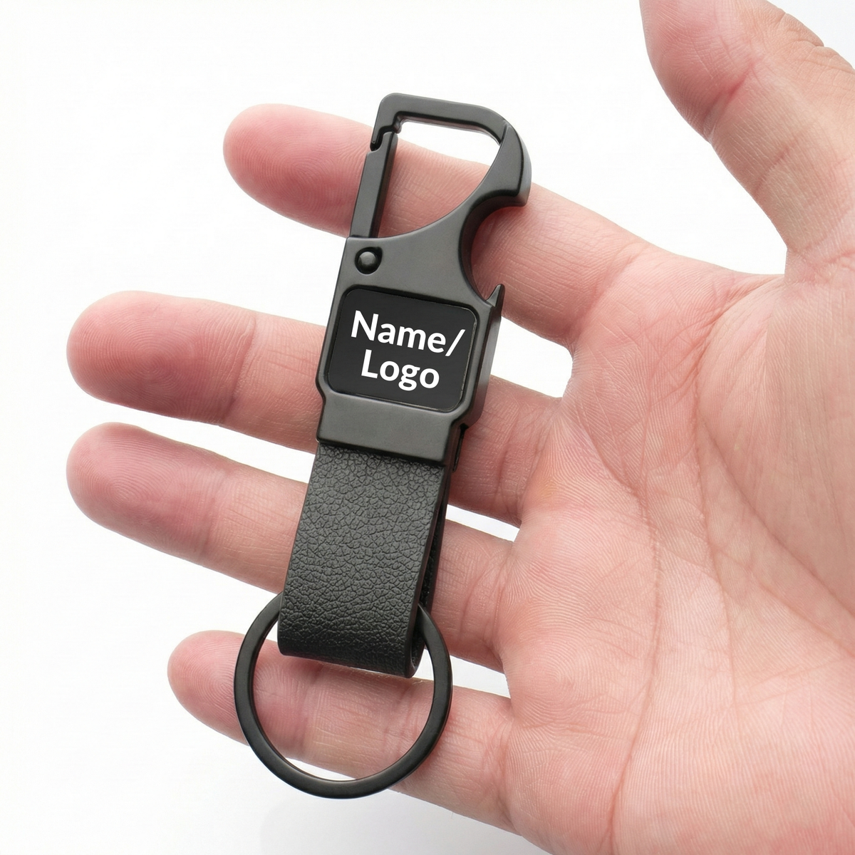 Matte Black Metal Keychain – Custom Branded Corporate Gift