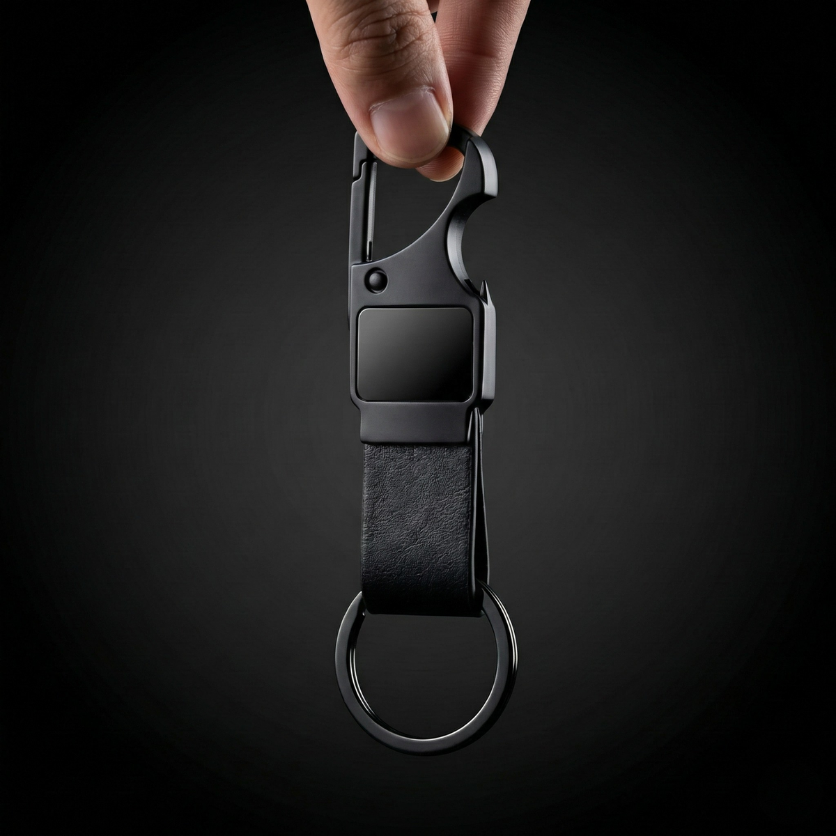 Matte Black Metal Keychain – Custom Branded Corporate Gift