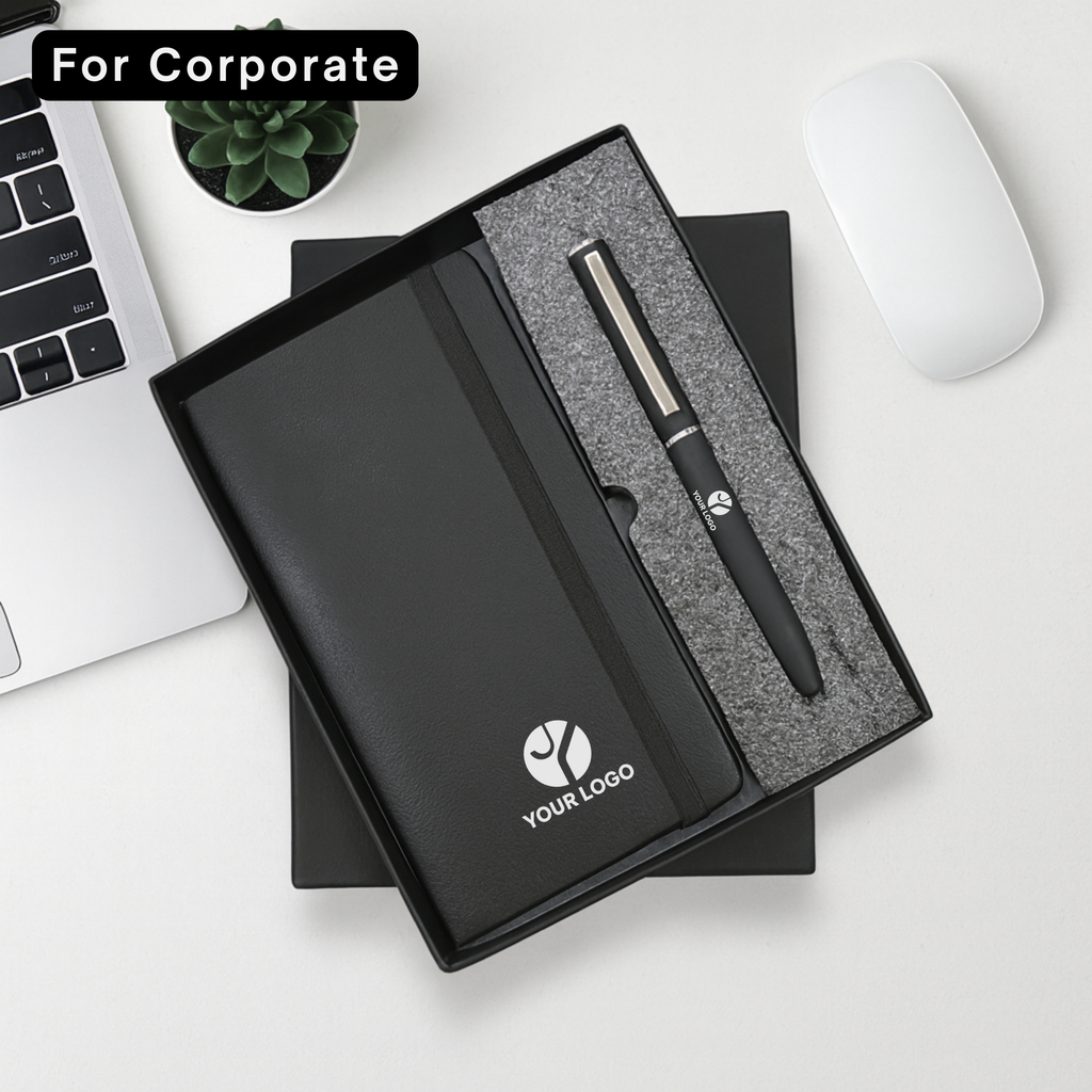 Corporate Diary & Pen Gift Set for Employees & Client Gifting