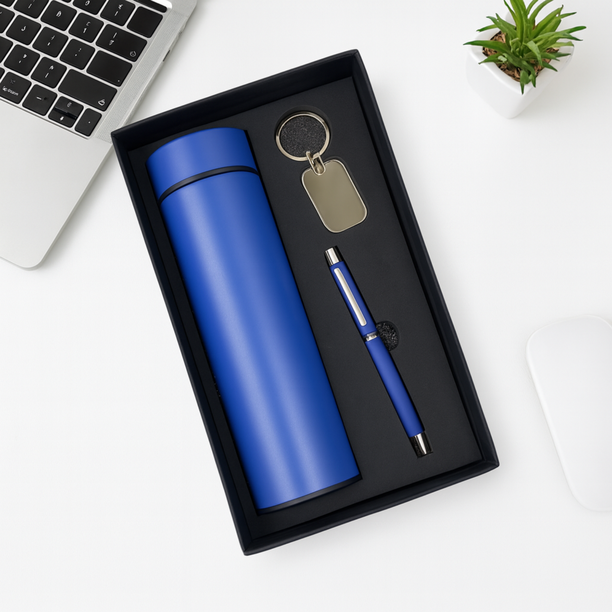 Custom Bottle, Pen & Keychain Corporate Gift Combo