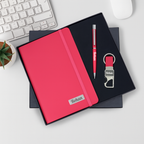 Employee Appreciation Gift Set – Personalized Diary, Pen & Keychain