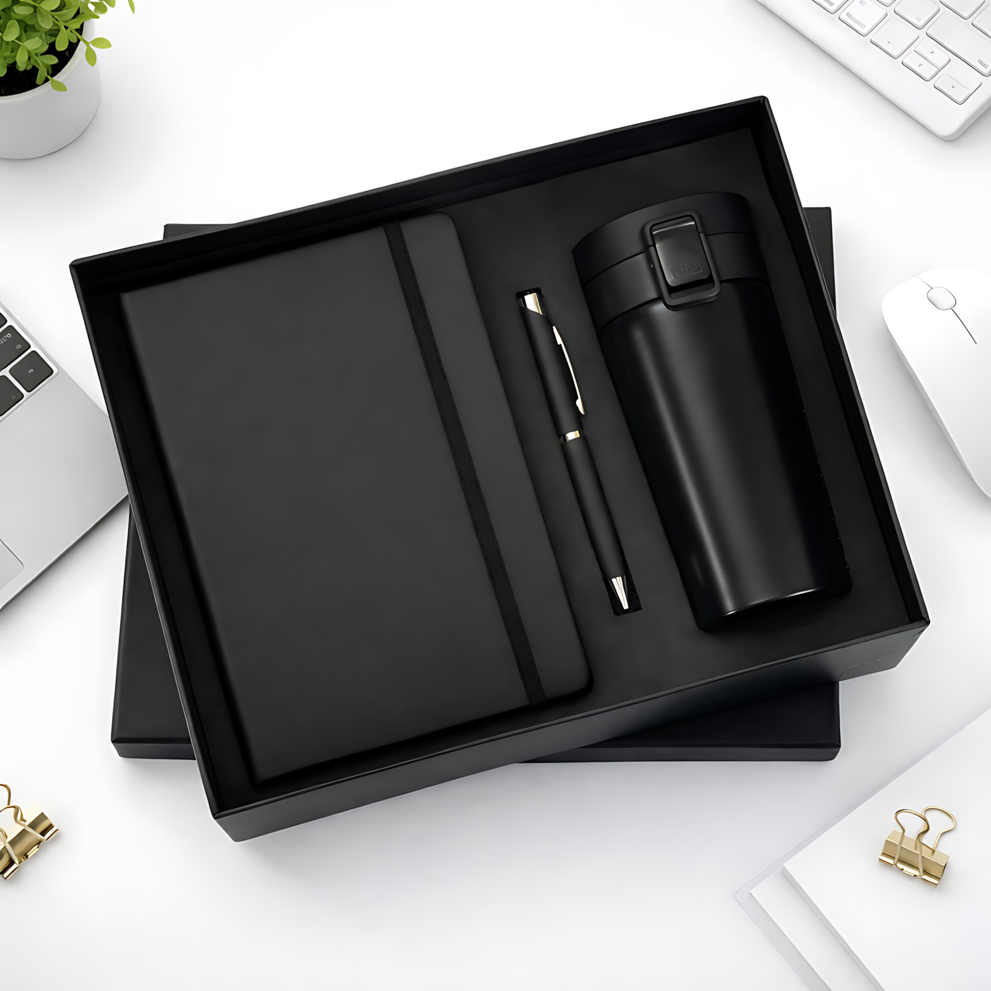 Office Gift Combo with Coffee Mug, Diary & Pen | Customize With Name Logo