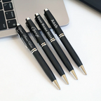 Customised premium metal pen – Silver finish – laser engraved corporate gift