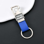 Metal Keychain with Leather Strap & Bottle Opener – Business Gifting