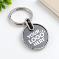 Round Metal Keychain – Custom Logo Engraving for Business Gifting