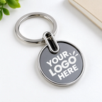 Round Metal Keychain – Custom Logo Engraving for Business Gifting