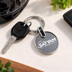 Round Metal Keychain – Custom Logo Engraving for Business Gifting